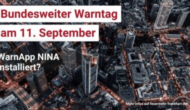FW-F: Bundesweiter Warntag am 11. September - auch in Frankfurt