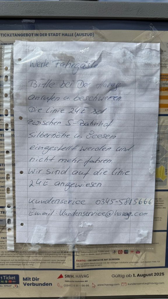 Fahrgäste sollen zur Straßenbahn laufen – Du bist Halle