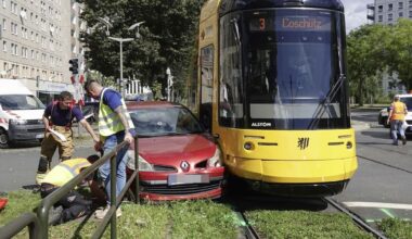 Zwei Unfälle kurz hintereinander mit Straßenbahnen in der Innenstadt