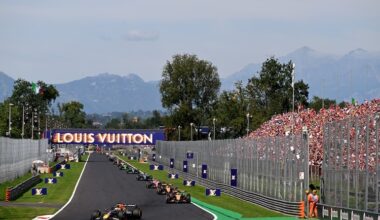 Kurz nach dem Start zum Italien-GP, Verstappen vorne