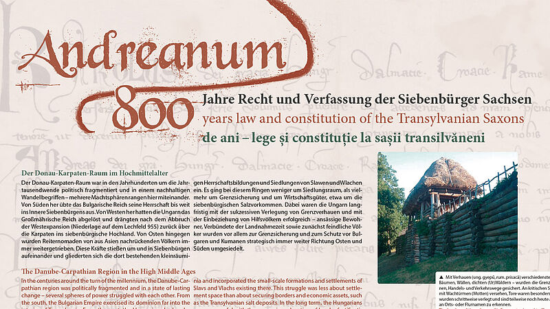 Eine Tafel der Wanderausstellung Andreanum. 800 ...