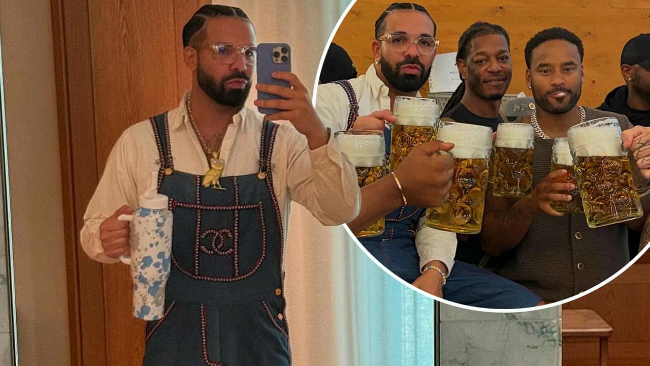 Drake: Rapper feiert in Chanel-Latzhose auf dem Oktoberfest | Unterhaltung