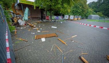 Explosion an Bielefelder Sportplatz