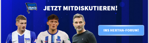 Jetzt im Forum über Hertha BSC diskutieren.