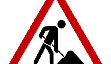 Bauarbeiten auf der Danziger Straße