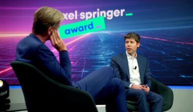 OpenAI-Chef Sam Altman erhält den Axel Springer Award 2025 – hier live sehen