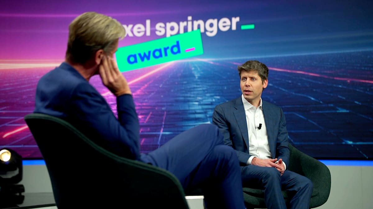 OpenAI-Chef Sam Altman erhält den Axel Springer Award 2025 – hier live sehen