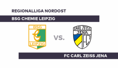BSG Chemie Leipzig - FC Carl Zeiss Jena: Leipzig hat Luft nach oben - Regionalliga Nordost