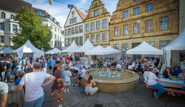 Bielefelder Weinmarkt von der Sonne verwöhnt