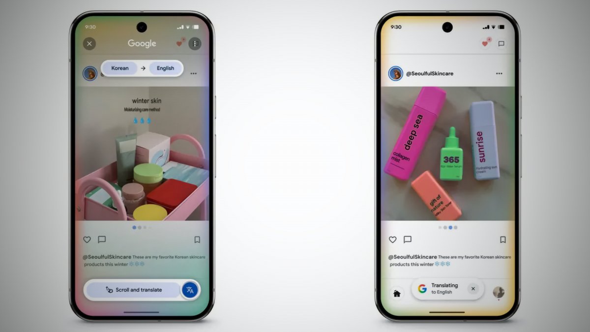 Circle to Search kann jetzt beim Scrollen übersetzen