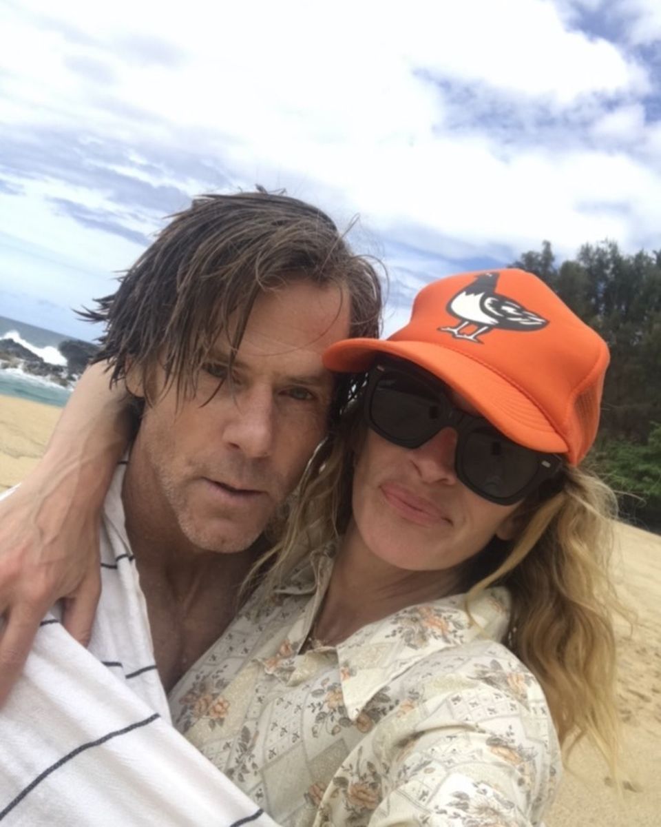 Privataufnahme von Danny Moder und Julia Roberts