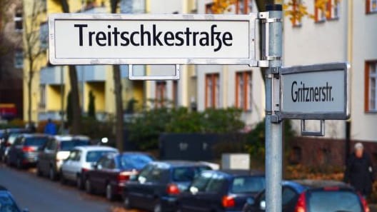 Die Treitschkestraße in Berlin (Archivbild): In zwei Wochen steht ein anderer Name auf den Straßenschildern.