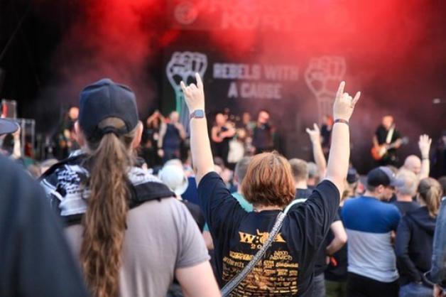 Waschechte Rocker unter den Besuchern.