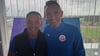 Im Ostseestadion traf Norman Wapner auch den aus Malchin stammenden Ex-Profi und heutigen Trainer Thomas Doll.