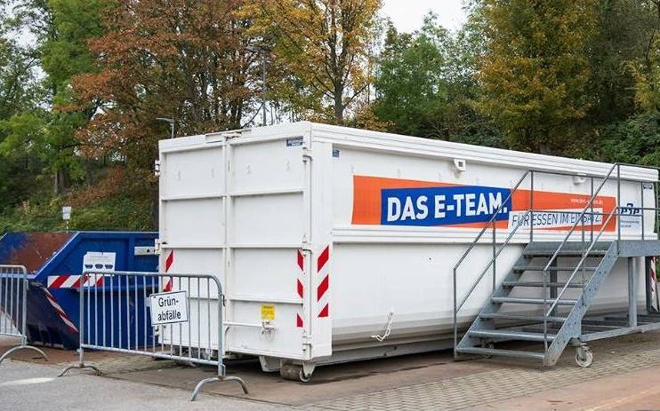 Zusätzliche Recyclingstation der EBE in Essen