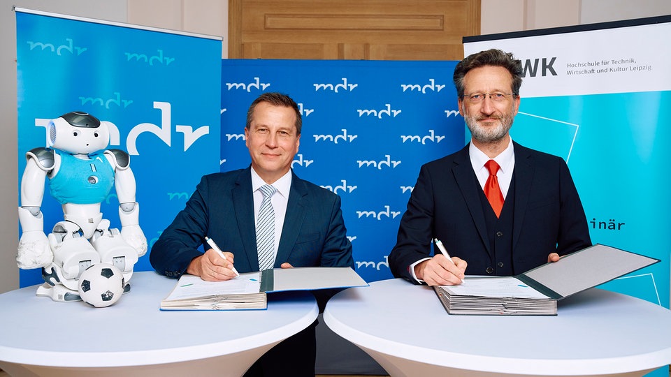 Gemeinsam für Wissenschaft und Bildung: HTWK Leipzig und MDR erneuern Kooperationsvertrag