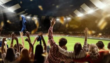 Fussball Fans im Stadion