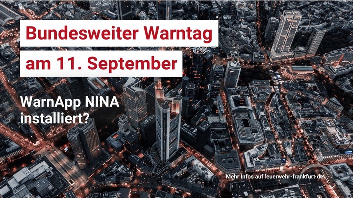 FW-F: Bundesweiter Warntag am 11. September - auch in Frankfurt