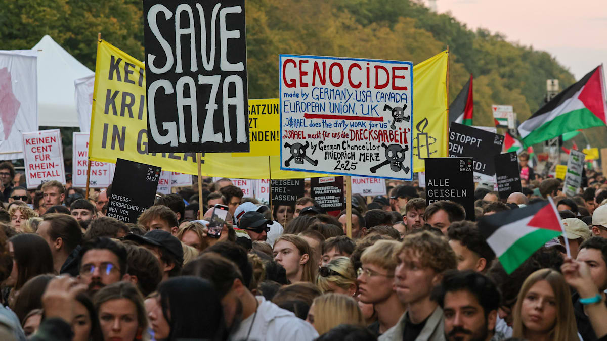 Gaza-Demonstration in Berlin: Polizei spricht von mindestens 58.000 Teilnehmern