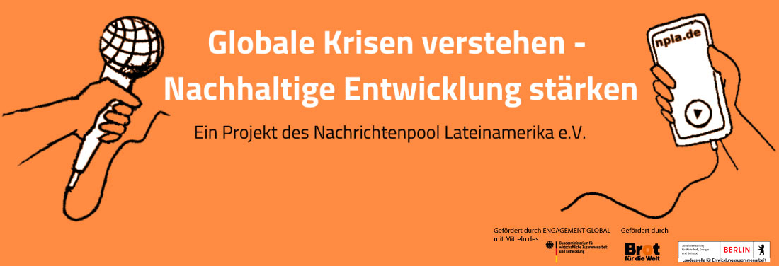 Förderbanner npla-Projekt 2023 - Globale Krisen verstehen - Nachhaltige Entwicklung stärken