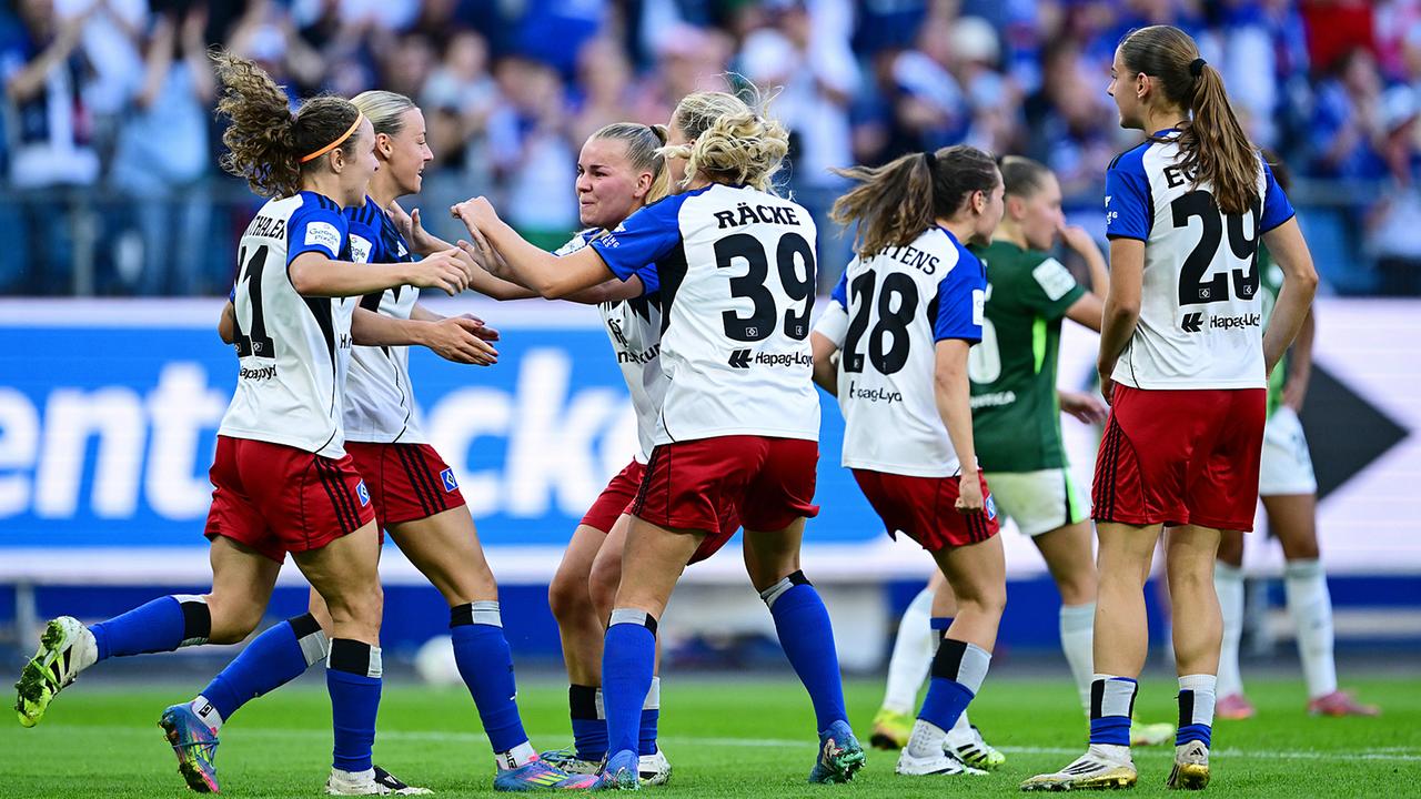 Frauen-Bundesliga: Irre Bundesliga-Rückkehr: HSV-Frauen holen späten Punkt gegen Wolfsburg