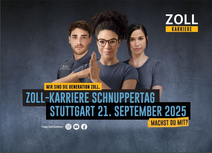 HZA-S: 37 Nachwuchskräfte beginnen ihre Karriere beim Hauptzollamt Stuttgart / Zollinfotag am 21.September 2025 im Hauptzollamt Stuttgart