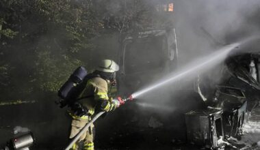 Feuerwehr löscht brennenden LKW - Radio RSG