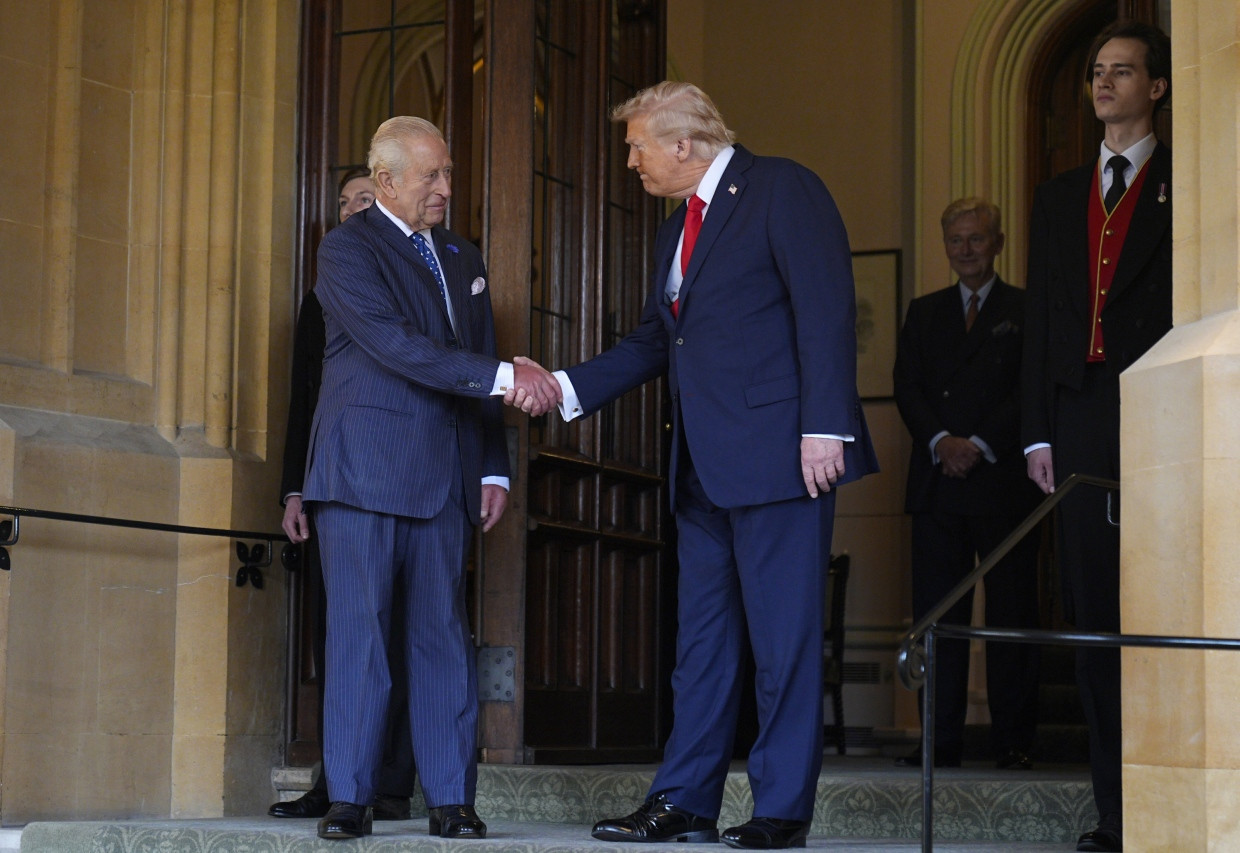 König Charles und Präsident Trump am Donnerstag in Windsor
