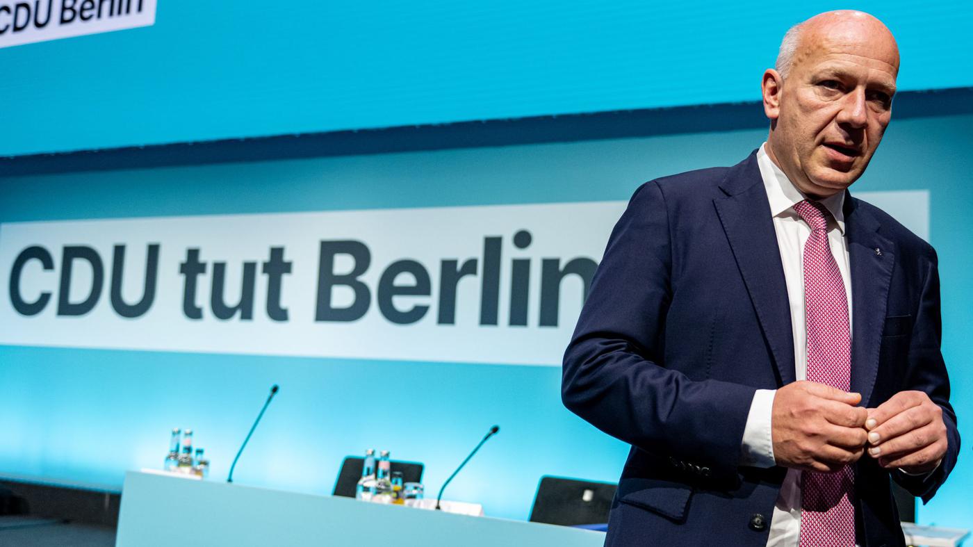 Kai Wegner bekommt beim CDU-Parteitag einen Denkzettel