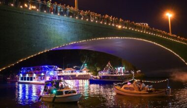 88. Laternenfest in Halle: Brückenspringen, Bootskorsos, Konzerte und tausende Laternen