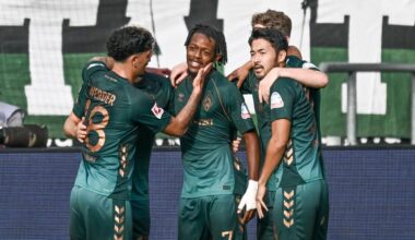 Fußball, Bundesliga: Bremen siegt bei schläfrigen Gladbachern