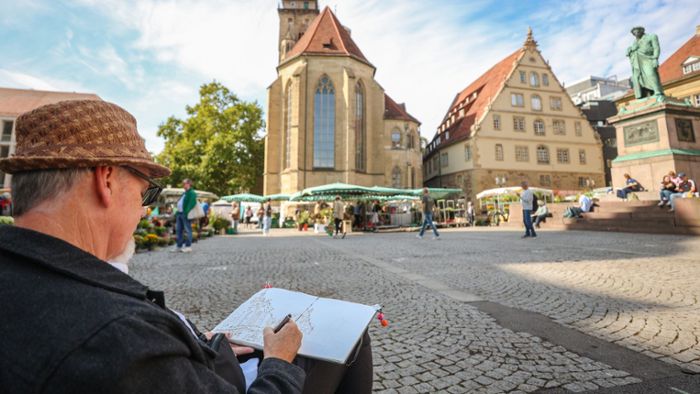 Urban Sketchers im Kessel: Stuttgart wird zum Atelier – Hunderte Menschen zeichnen die Stadt