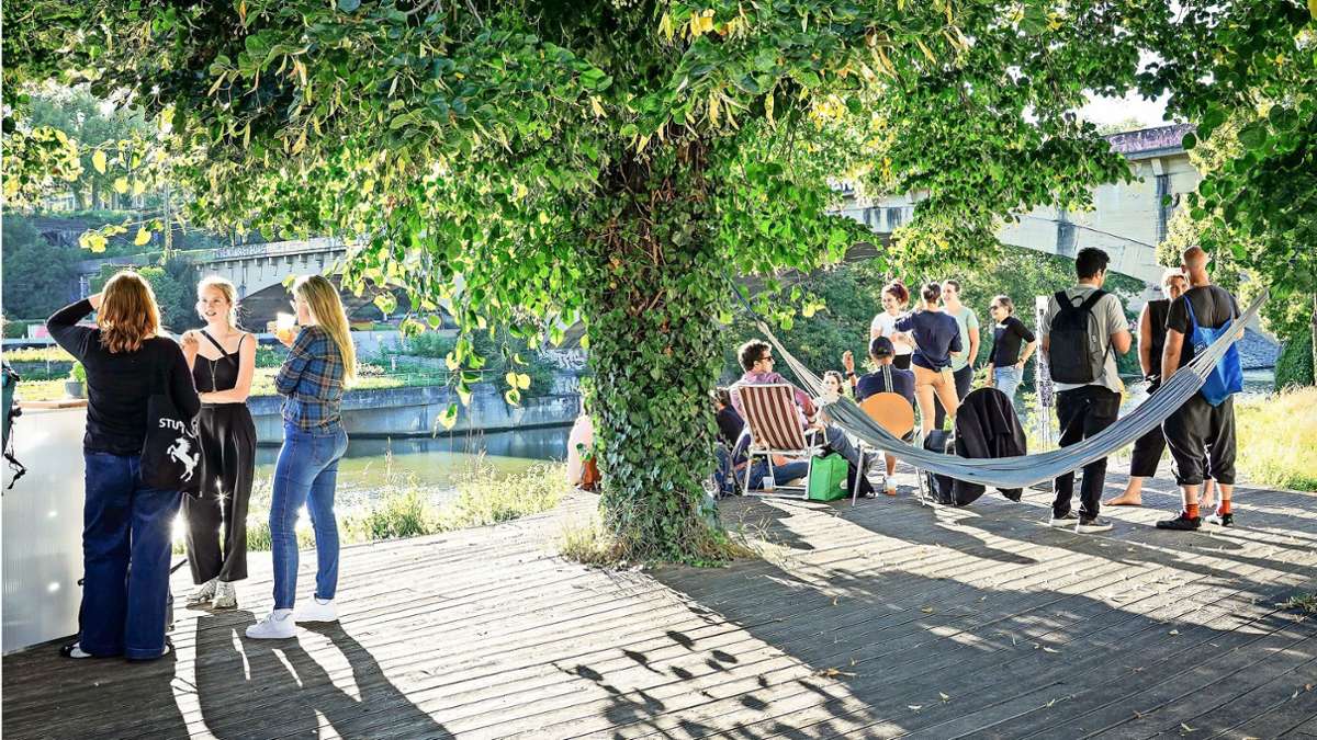Neckarinsel in Stuttgart: Erst chillen, dann baden? „Wir wollen den Ekel vor dem Neckar nehmen!“