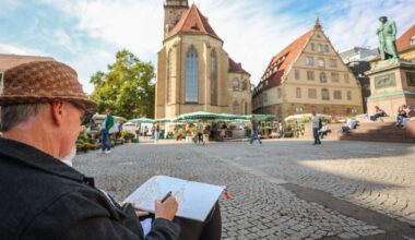 Urban Sketchers im Kessel: Stuttgart wird zum Atelier – Hunderte Menschen zeichnen die Stadt - Stuttgart