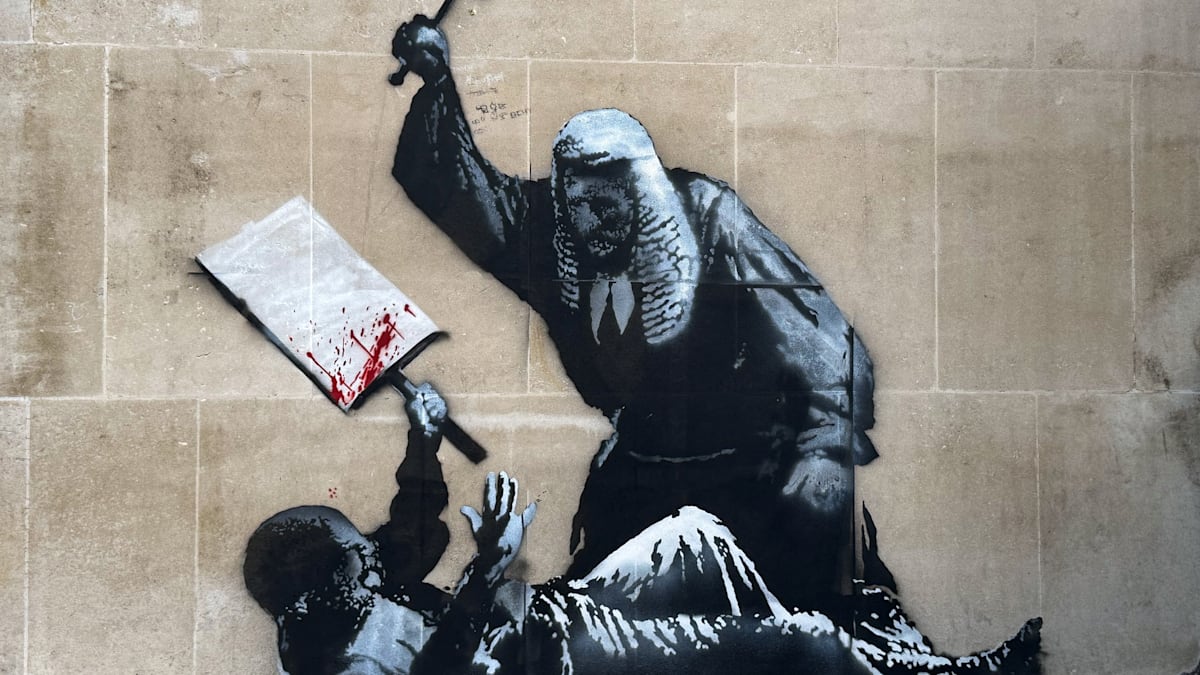 London: Neuer Banksy warnt vor Verlust der Meinungsfreiheit – kurz darauf ist es verschwunden