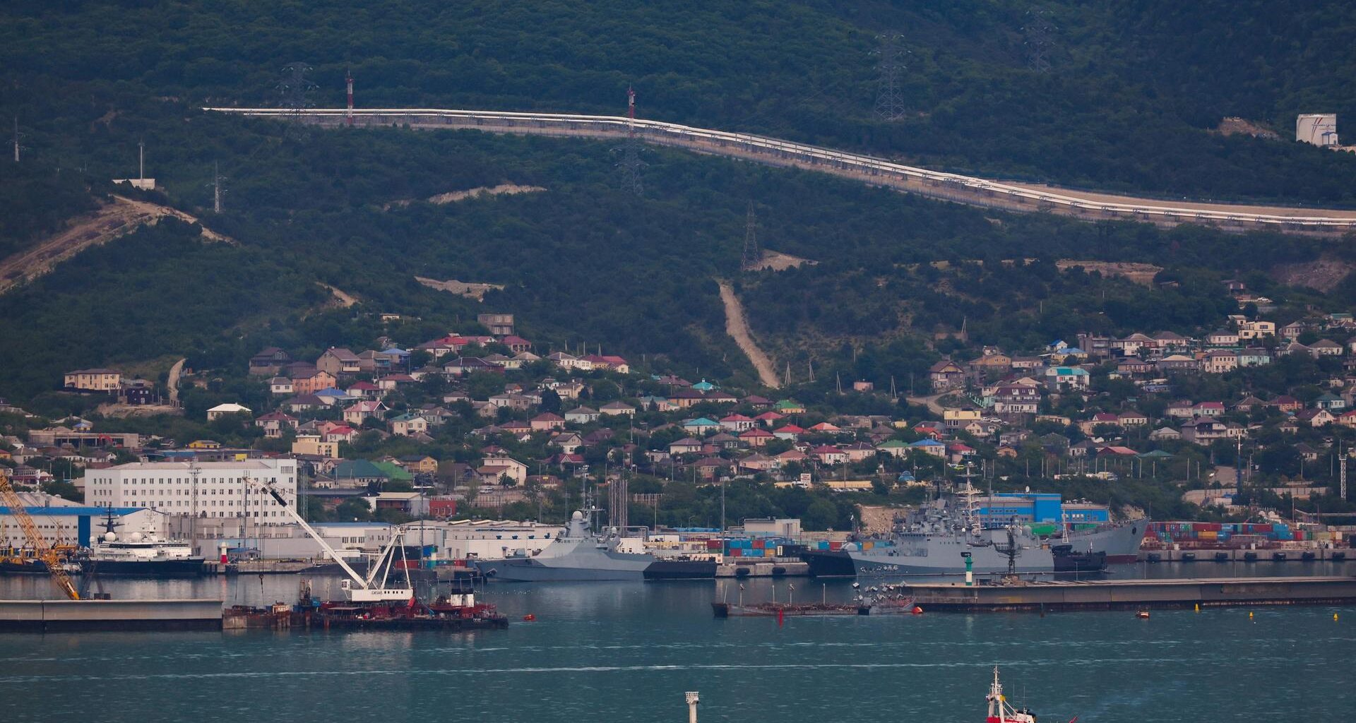 Die russische Hafenstadt Noworossijsk