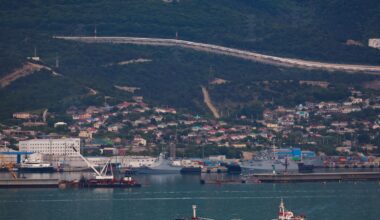 Die russische Hafenstadt Noworossijsk