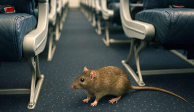 Ratte im Flugzeug