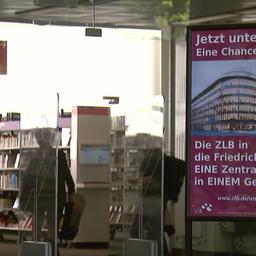 ZLB wirbt für den Umzug in die Galeries Lafayette (Quelle: rbb)