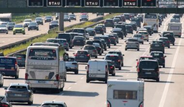 Stau auf der A9 zwischen Denkendorf und Lenting Richtung München: Autofahrer brauchen Geduld