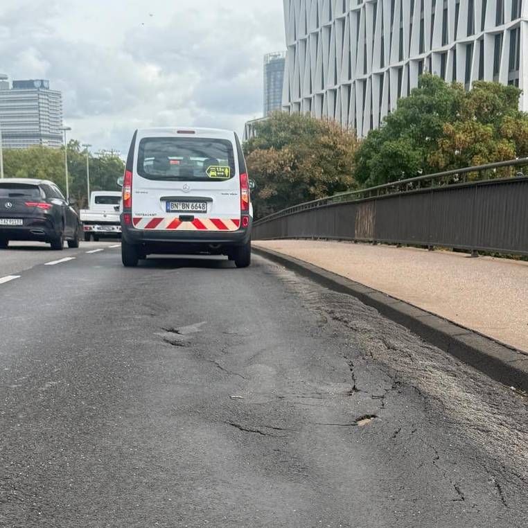 Reuterbrücke Bonn: Eine Spur Richtung Godesberg gesperrt