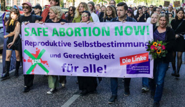 Demonstration für Entkriminalisierung von Abtreibungen