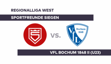 Sportfreunde Siegen - VfL Bochum 1848 II (U23): Bleibt Siegen auch am zehnten Spieltag ungeschlagen? - Regionalliga West