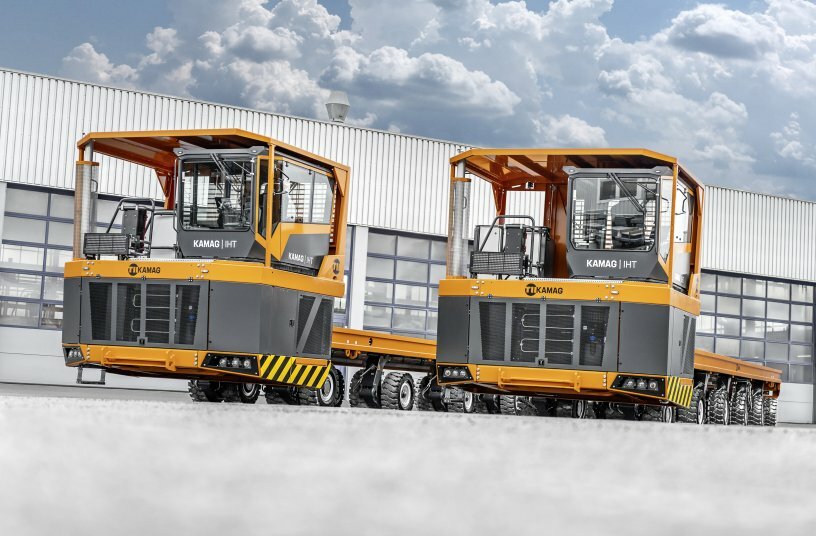Mit den neuen KAMAG IHTs stärkt Harland & Wolff die innerbetriebliche Schwerlastlogistik am historischen Werftgelände.<br>BILDQUELLE: TII Group