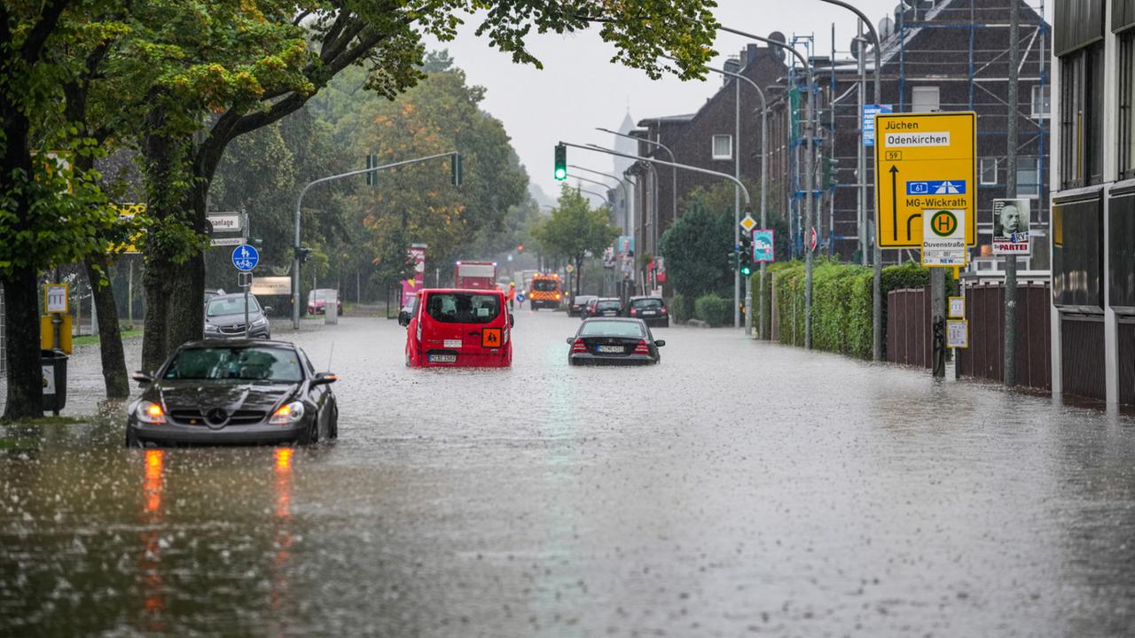 Starkregen und Unwetter in mehreren Regionen Westdeutschlands