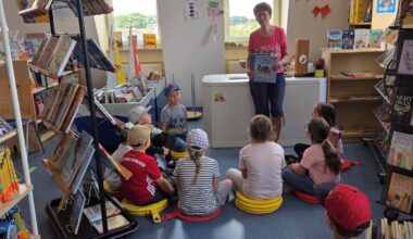 Besuch der Vorschüler in der Bücherei