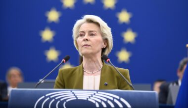 EU-Kommissionspräsidentin Ursula von der Leyen spricht im Europäischen Parlament in Straßburg