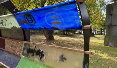 Skulpturenpark Viersen: Unbekannte beschmieren Kunstwerk "Weststream"