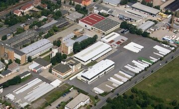 Aus der Vogelperspektive: Das inzwischen stillgelegte Werk in Ottendorf bei Dresden (Foto: Werit)