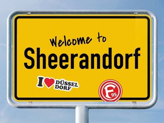 Ed Sheran in Düsseldorf: Stadt zeigt neues Ortsschild